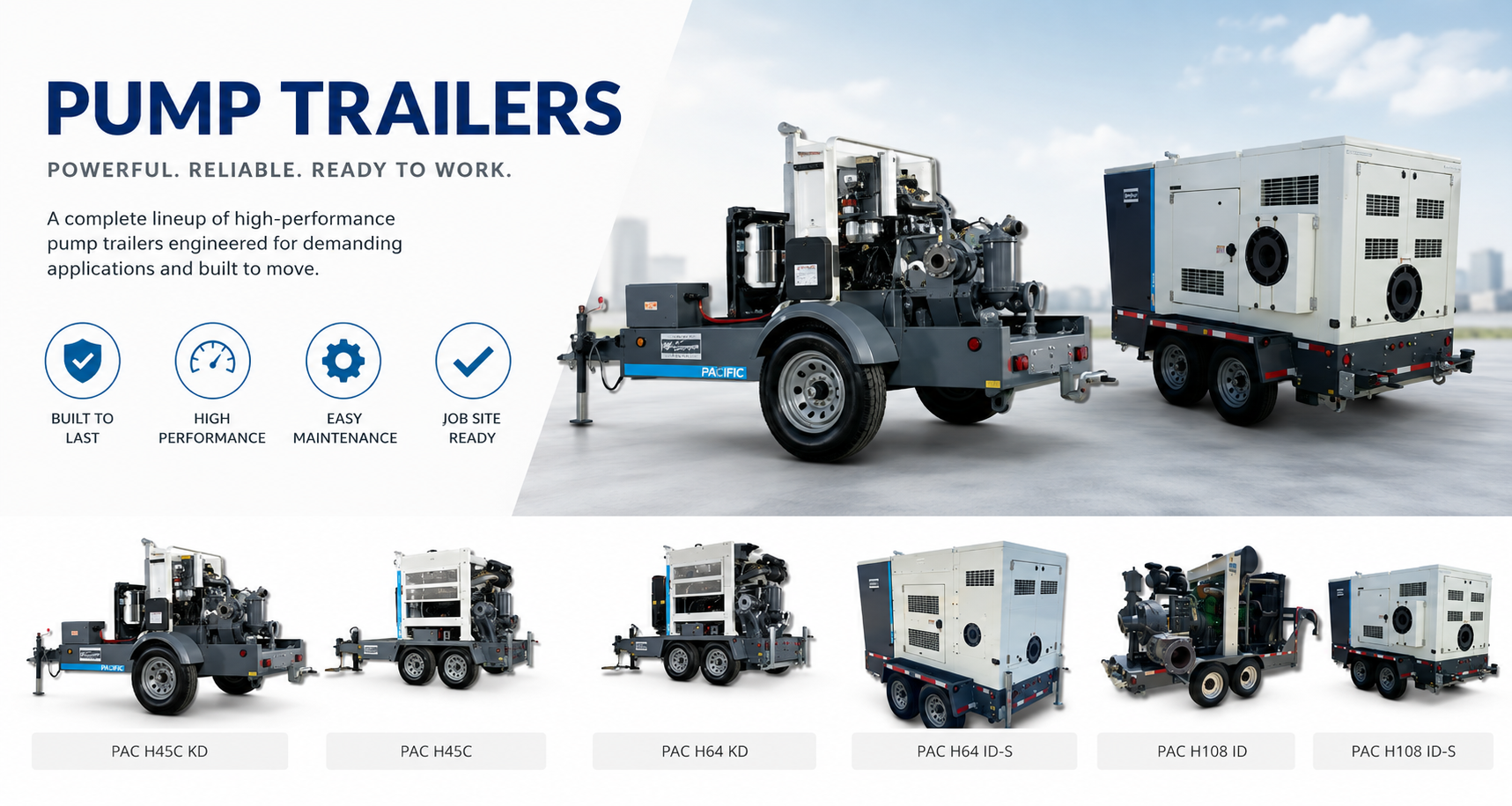Trailer-mounted pump lineup