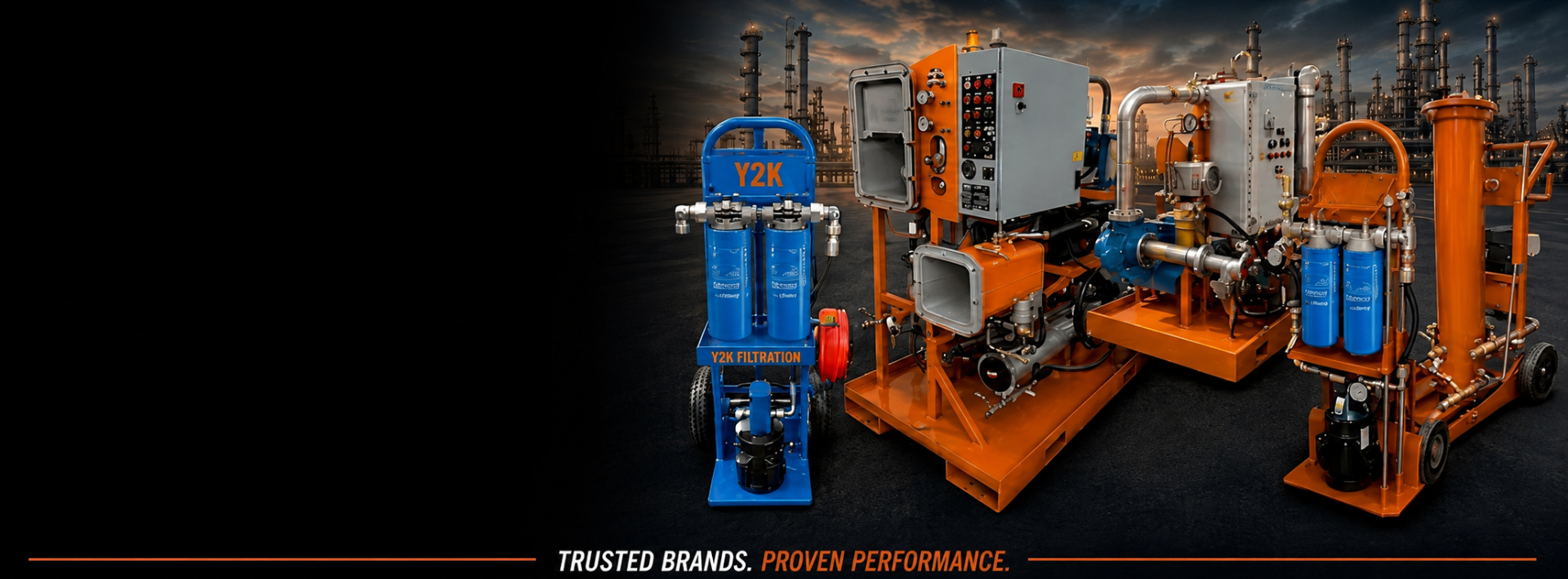 Oil filtration units available for rent