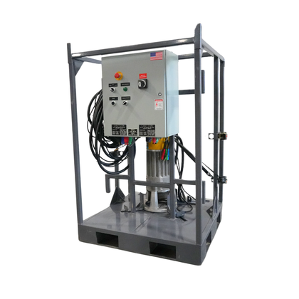 Submersible pump skid with control panel